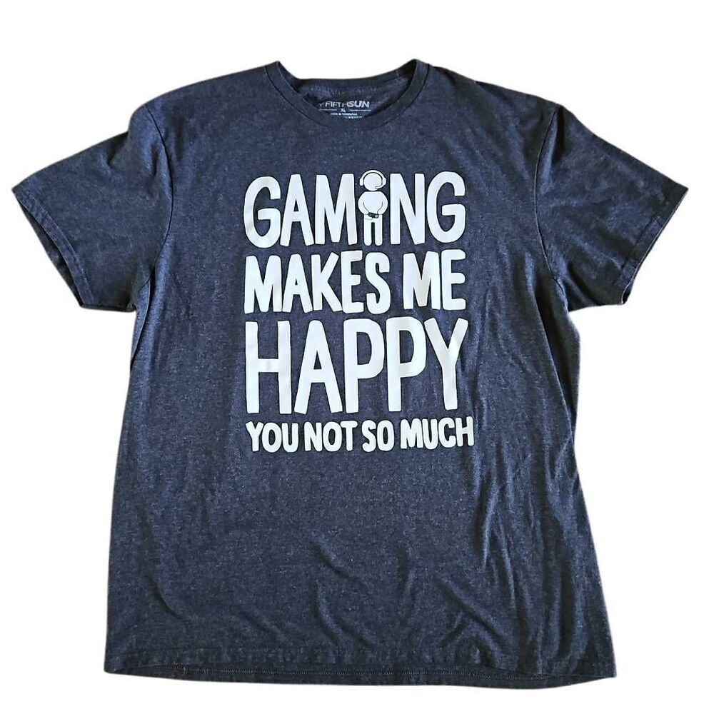 FIFTHSUN Gaming T-Shirt Dark Grey XLarge